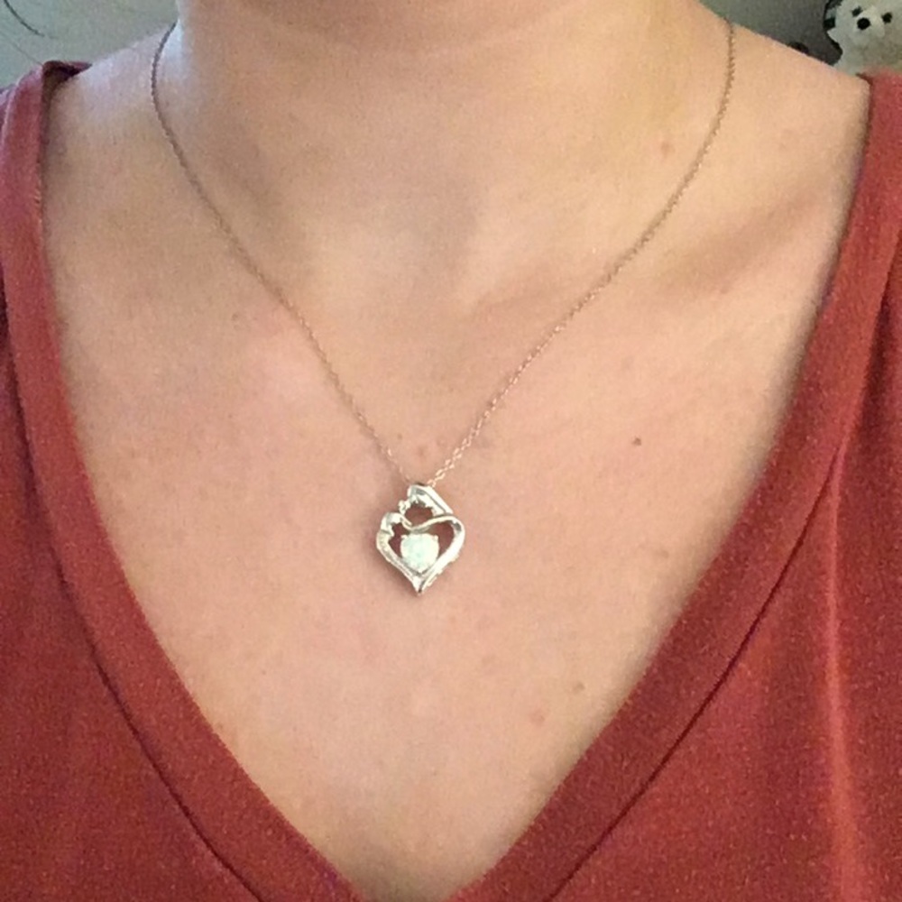 Opal Heart Necklace